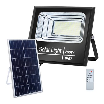 Aigostar - LED Stmívatelný solární reflektor LED/200W/3,2V IP67 25000 mAh + dálkové ovládání