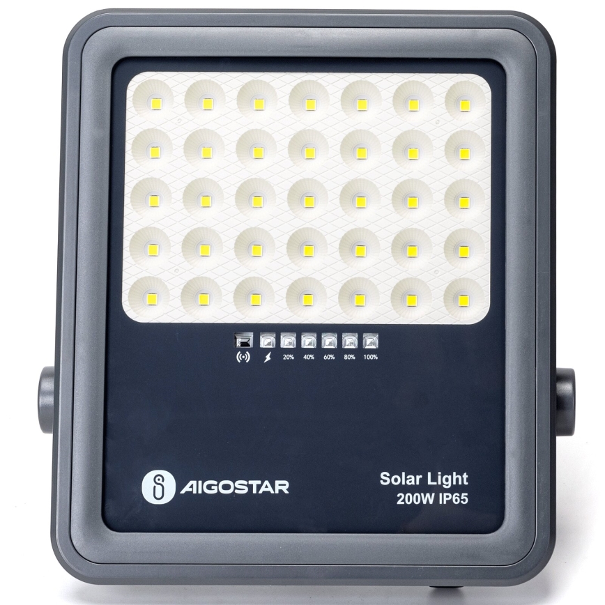 Aigostar - LED Stmívatelný solární reflektor LED/200W/3,4V IP65 15000 mAh + dálkové ovládání