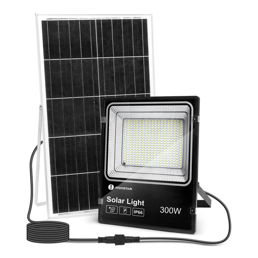 Aigostar - LED Stmívatelný solární reflektor LED/300W/3,2V IP66 25000 mAh + dálkové ovládání