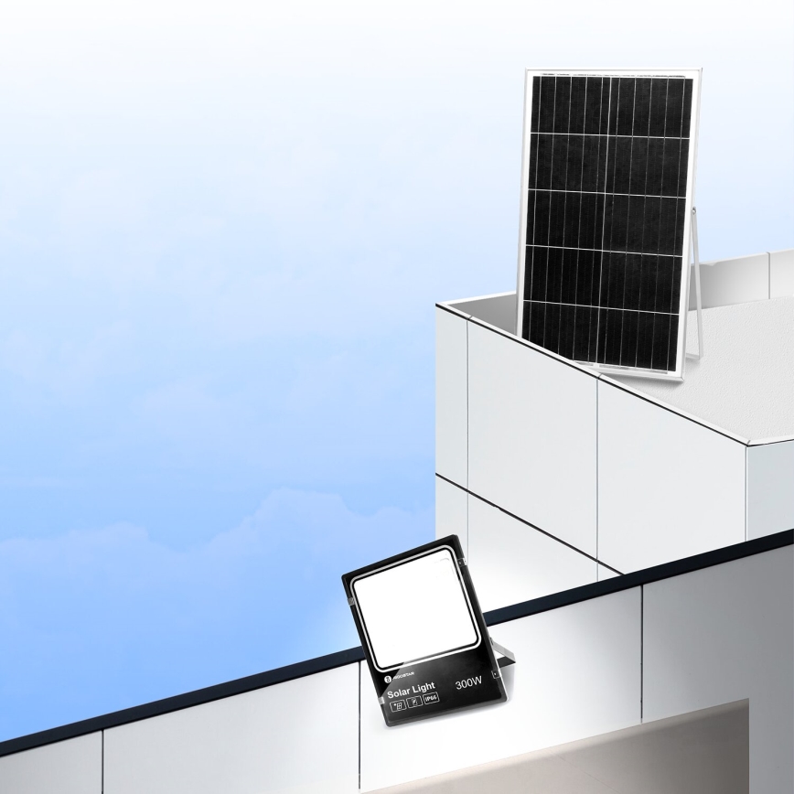 Aigostar - LED Stmívatelný solární reflektor LED/300W/3,2V IP66 25000 mAh + dálkové ovládání