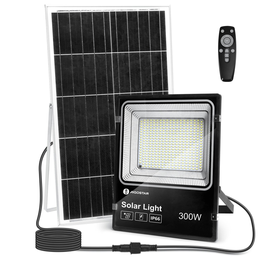 Aigostar - LED Stmívatelný solární reflektor LED/300W/3,2V IP66 25000 mAh + dálkové ovládání