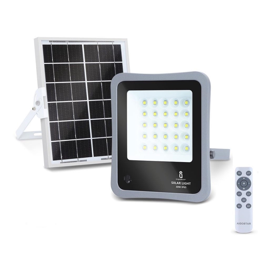 Aigostar - LED Stmívatelný solární reflektor LED/30W/3,2V 20000 mAh IP67 + DO