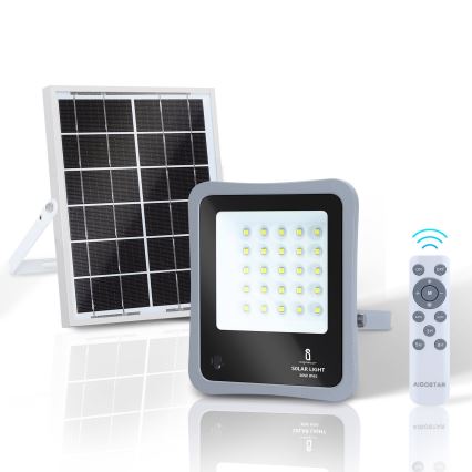 Aigostar - LED Stmívatelný solární reflektor LED/30W/3,2V 20000 mAh IP67 + DO