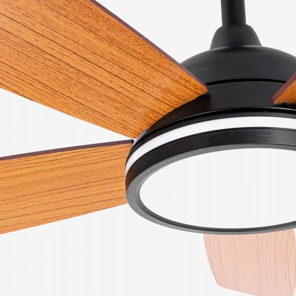 Aigostar - LED Stmívatelný stropní ventilátor LED/20W/230V 2700-6500K 132cm béžová + dálkové ovládání