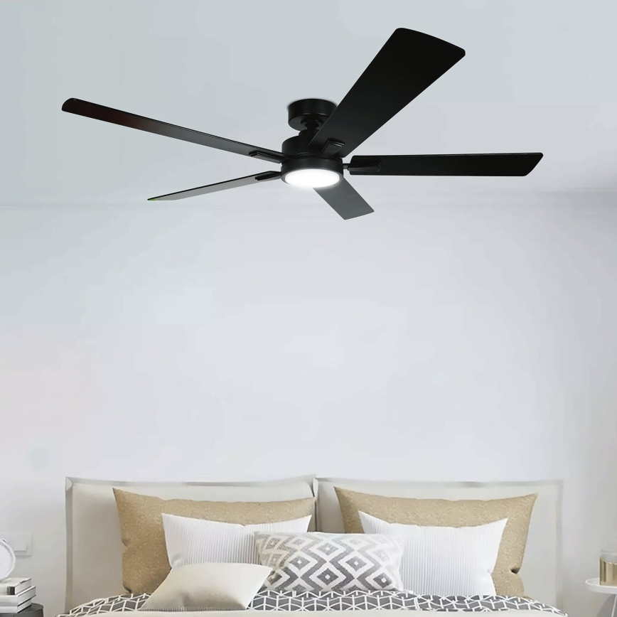 Aigostar - LED Stmívatelný stropní ventilátor LED/20W/230V 2700-6500K 132cm černá + dálkové ovládání