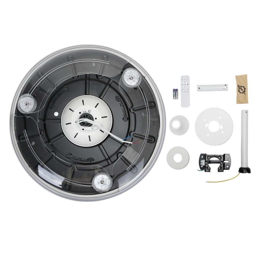 Aigostar - LED Stmívatelný stropní ventilátor LED/50W/230V 2700-6500K 106cm bílá + dálkové ovládání