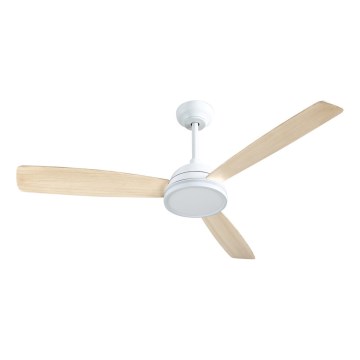 Aigostar - LED Stmívatelný stropní ventilátor LED/20W/230V 2700-6500K 132cm bílá/béžová + dálkové ovládání