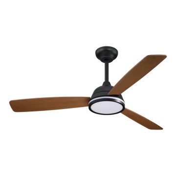 Aigostar - LED Stmívatelný stropní ventilátor LED/20W/230V 2700-6500K 132cm hnědá + dálkové ovládání