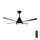 Aigostar - LED Stmívatelný stropní ventilátor LED/24W/230V 2700-6500K 132cm + DO
