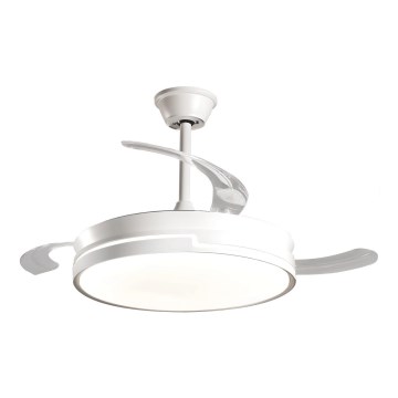 Aigostar - LED Stmívatelný stropní ventilátor LED/36W/230V 2700-6500K pr. 107 cm + dálkové ovládání bílá