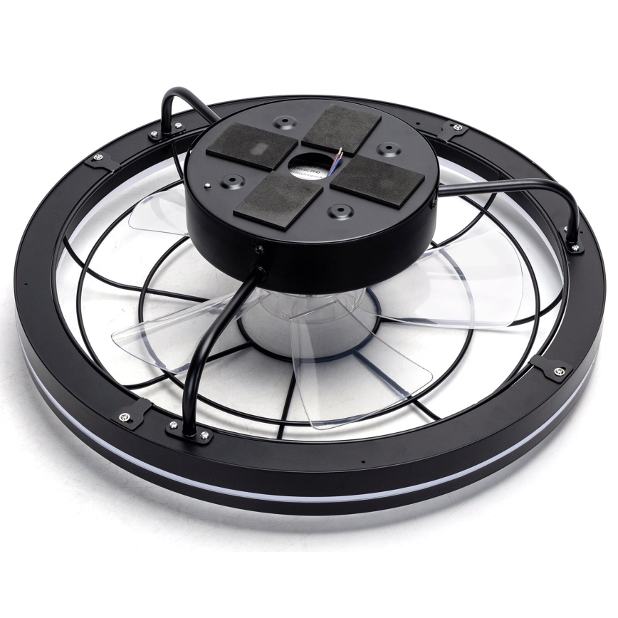 Aigostar - LED Stmívatelný stropní ventilátor LED/40W/230V 2700-6500K pr. 48 cm + dálkové ovládání černá