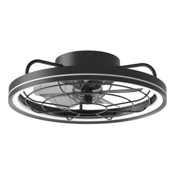 Aigostar - LED Stmívatelný stropní ventilátor LED/40W/230V 2700-6500K pr. 48 cm + dálkové ovládání černá