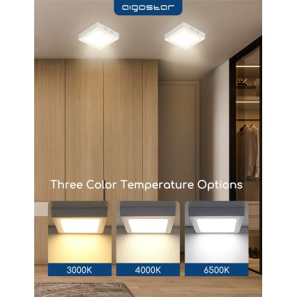Aigostar - LED Stropní přisazené svítidlo LED/18W/230V 4000K 22,6x22,6 cm bílá