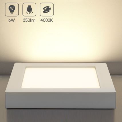 Aigostar - LED Stropní přisazené svítidlo LED/6W/230V 4000K 12,2x12,2 cm bílá