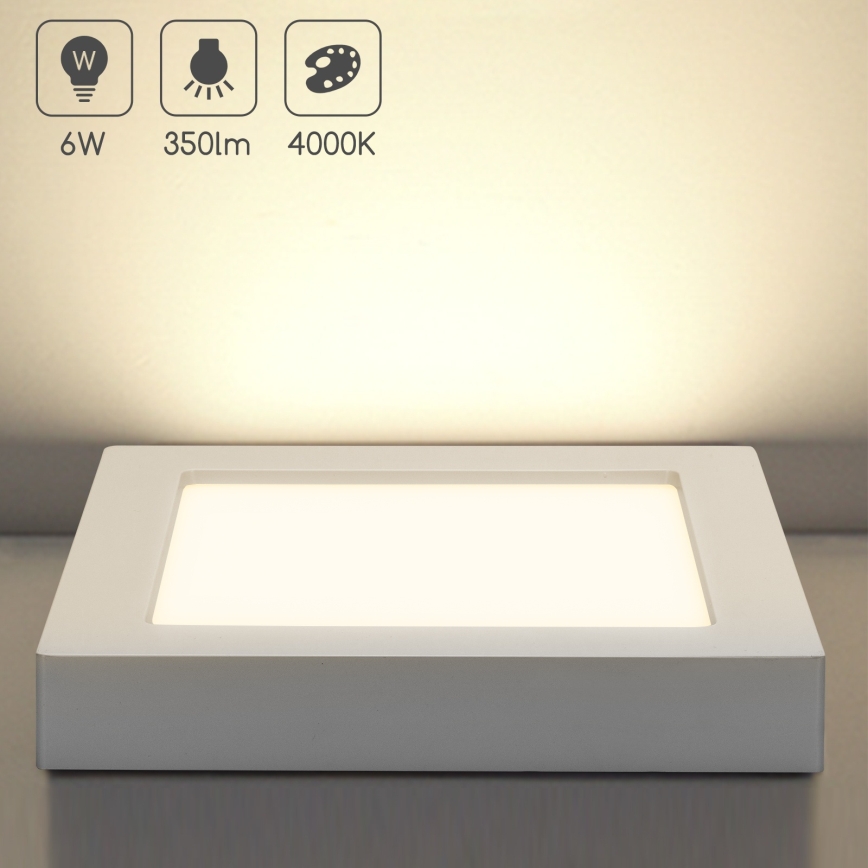 Aigostar - LED Stropní přisazené svítidlo LED/6W/230V 4000K 12,2x12,2 cm bílá