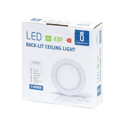 Aigostar - LED Stropní přisazené svítidlo LED/6W/230V pr. 12,3 cm 3000K bílá