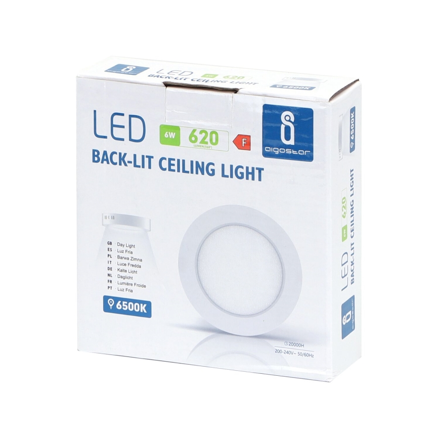 Aigostar - LED Stropní přisazené svítidlo LED/6W/230V pr. 12,3 cm 3000K bílá