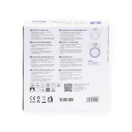Aigostar - LED Stropní přisazené svítidlo LED/6W/230V pr. 12,3 cm 3000K bílá