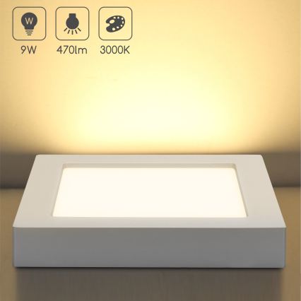 Aigostar - LED Stropní přisazené svítidlo LED/9W/230V 3000K 12,2x12,2 cm bílá