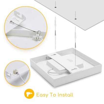 Aigostar - LED Stropní přisazené svítidlo LED/9W/230V 3000K 12,2x12,2 cm bílá