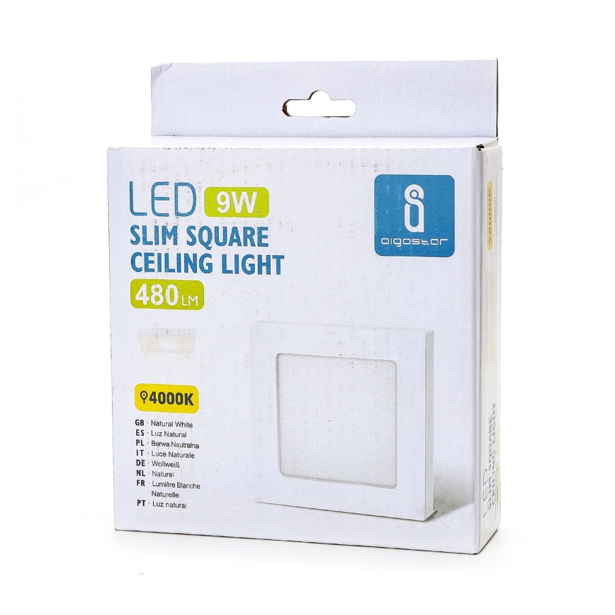 Aigostar - LED Stropní přisazené svítidlo LED/9W/230V 4000K 12,2x12,2 cm bílá