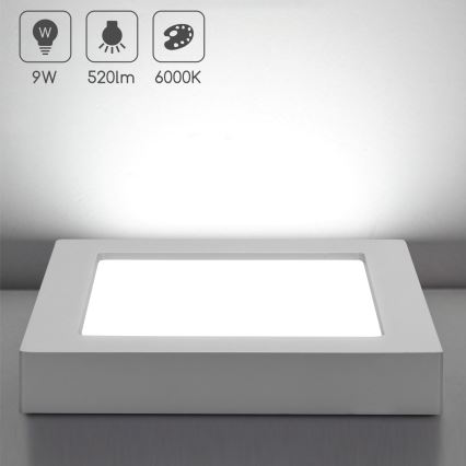Aigostar - LED Stropní přisazené svítidlo LED/9W/230V 6000K 12,2x12,2 cm bílá