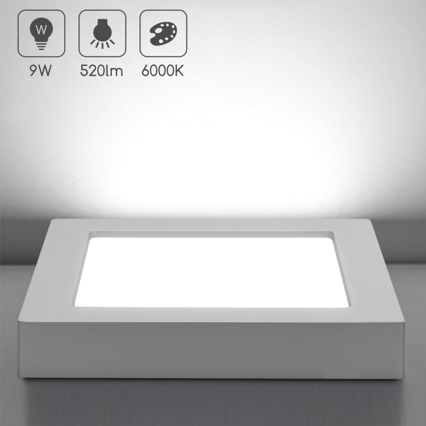 Aigostar - LED Stropní přisazené svítidlo LED/9W/230V 6000K 12,2x12,2 cm bílá