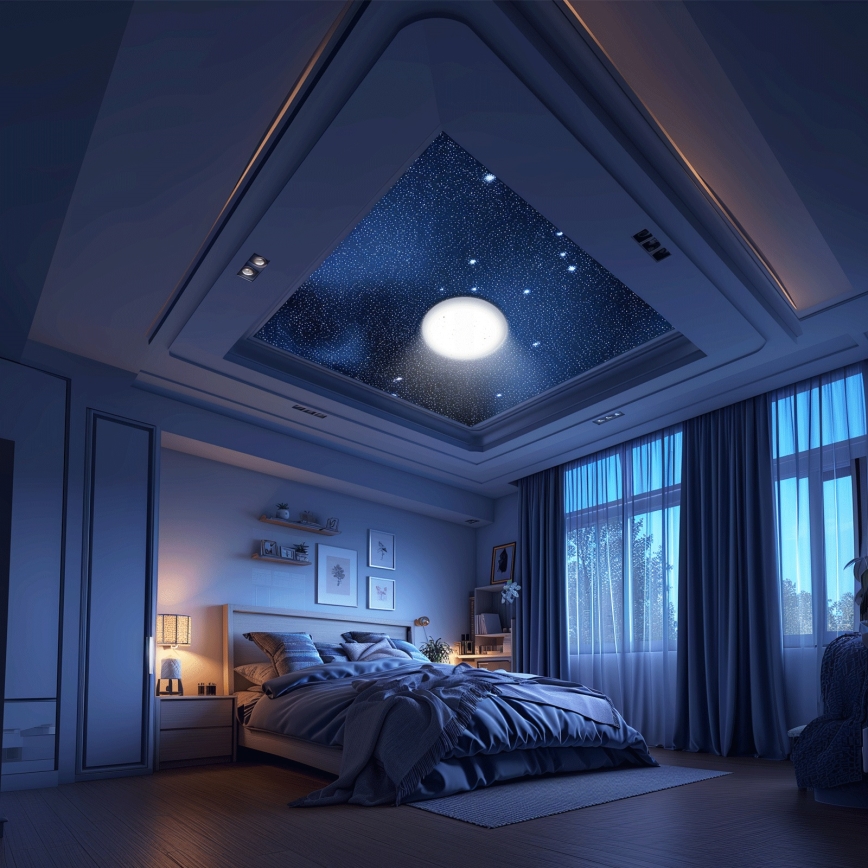 Aigostar - LED Stmívatelné stropní svítidlo MESH LED/36W/230V 3000-6500K pr. 49,5 cm + dálkové ovládání