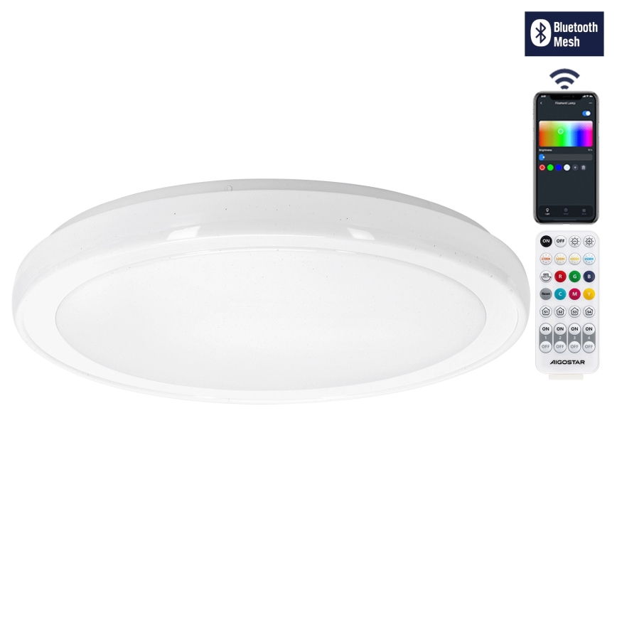 Aigostar - LED Stmívatelné stropní svítidlo MESH LED/36W/230V 3000-6500K pr. 49,5 cm + dálkové ovládání