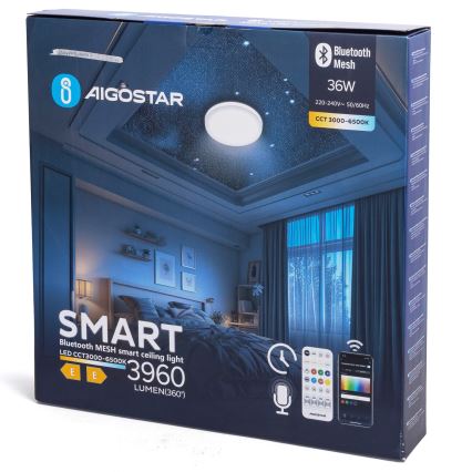 Aigostar - LED Stmívatelné stropní svítidlo MESH LED/36W/230V 3000-6500K pr. 49,5 cm + dálkové ovládání