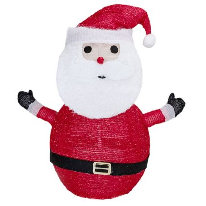 Aigostar - LED Vánoční venkovní dekorace 50xLED/3xAA 0,7m IP44 studená Santa Claus