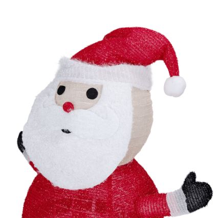 Aigostar - LED Vánoční venkovní dekorace 50xLED/3xAA 0,7m IP44 studená Santa Claus