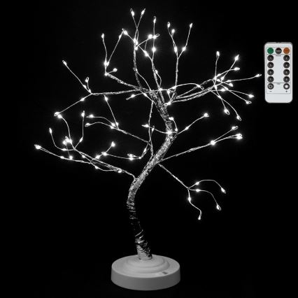Aigostar - LED Vánoční dekorace 108xLED/3xAA/8 funkcí 45 cm studená bílá