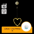 Aigostar - LED Vánoční dekorace 10xLED/3xAAA srdce 16 cm