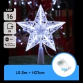 Aigostar - LED Vánoční dekorace 16xLED/3xAA studená bílá hvězda