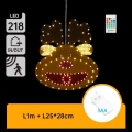 Aigostar - LED Vánoční dekorace 218xLED/3xAA IP44 + dálkové ovládání sob 28 cm