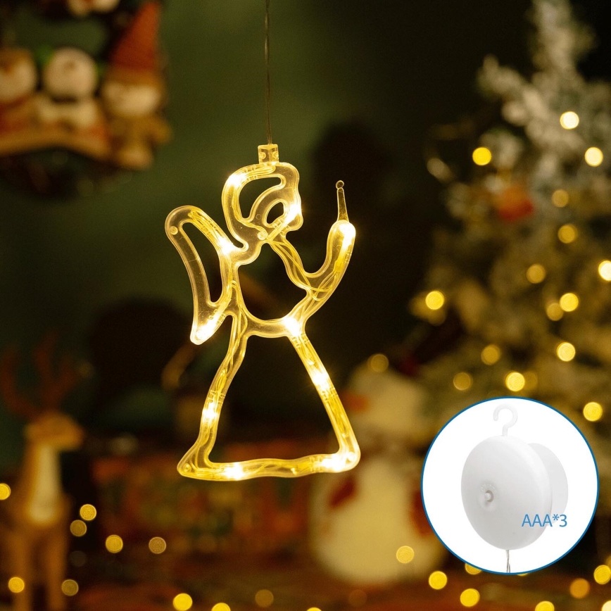 Aigostar - LED Vánoční dekorace LED/3xAAA andílek 21cm