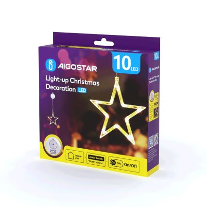 Aigostar - LED Vánoční dekorace LED/3xAAA hvězda 19cm