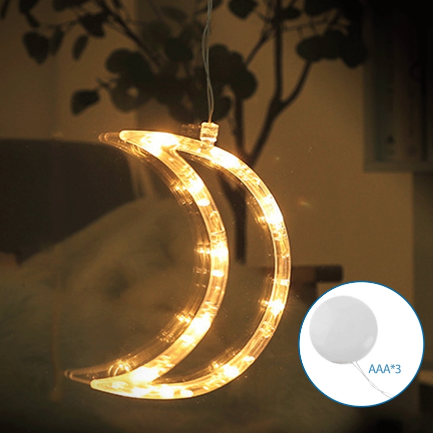 Aigostar - LED Vánoční dekorace LED/3xAAA měsíc 18,5cm
