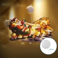 Aigostar - LED Vánoční dekorace LED/3xAAA Santa se soby 13,4cm