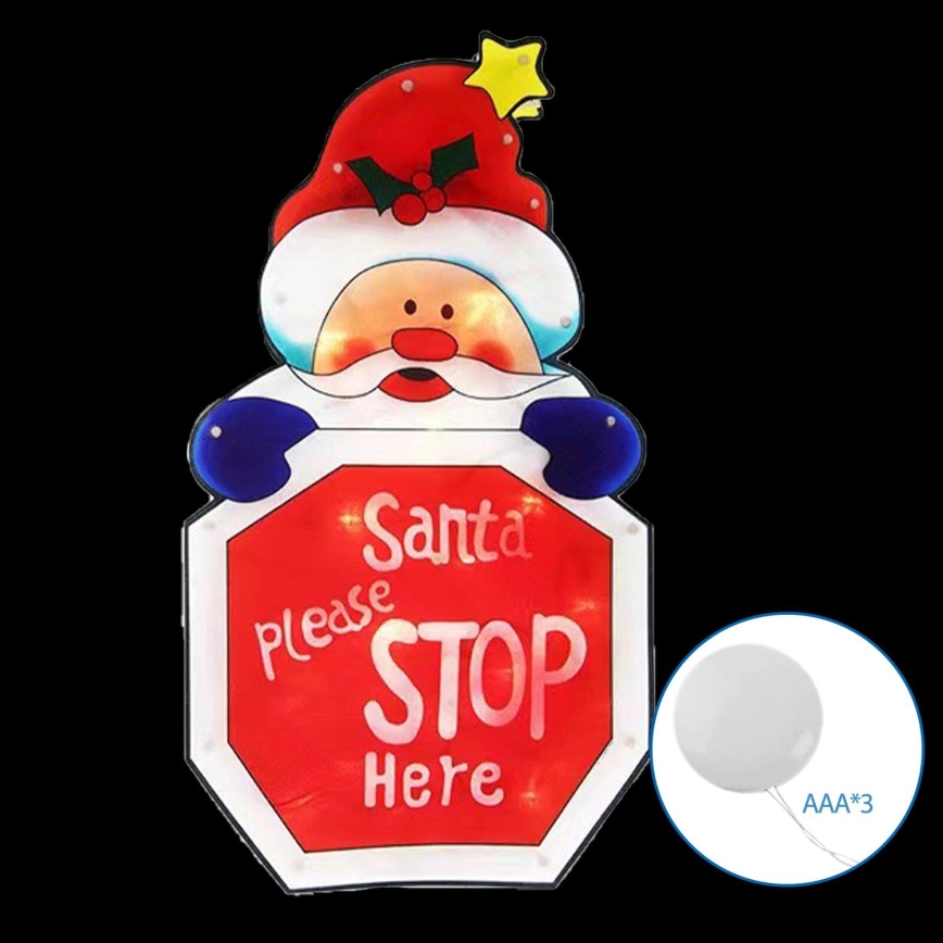 Aigostar - LED Vánoční dekorace LED/3xAAA Santa se značkou 45cm