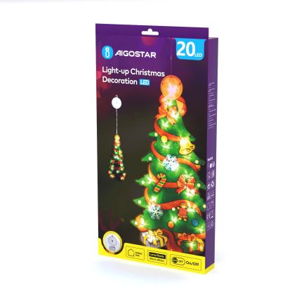 Aigostar - LED Vánoční dekorace LED/3xAAA stromeček 45cm