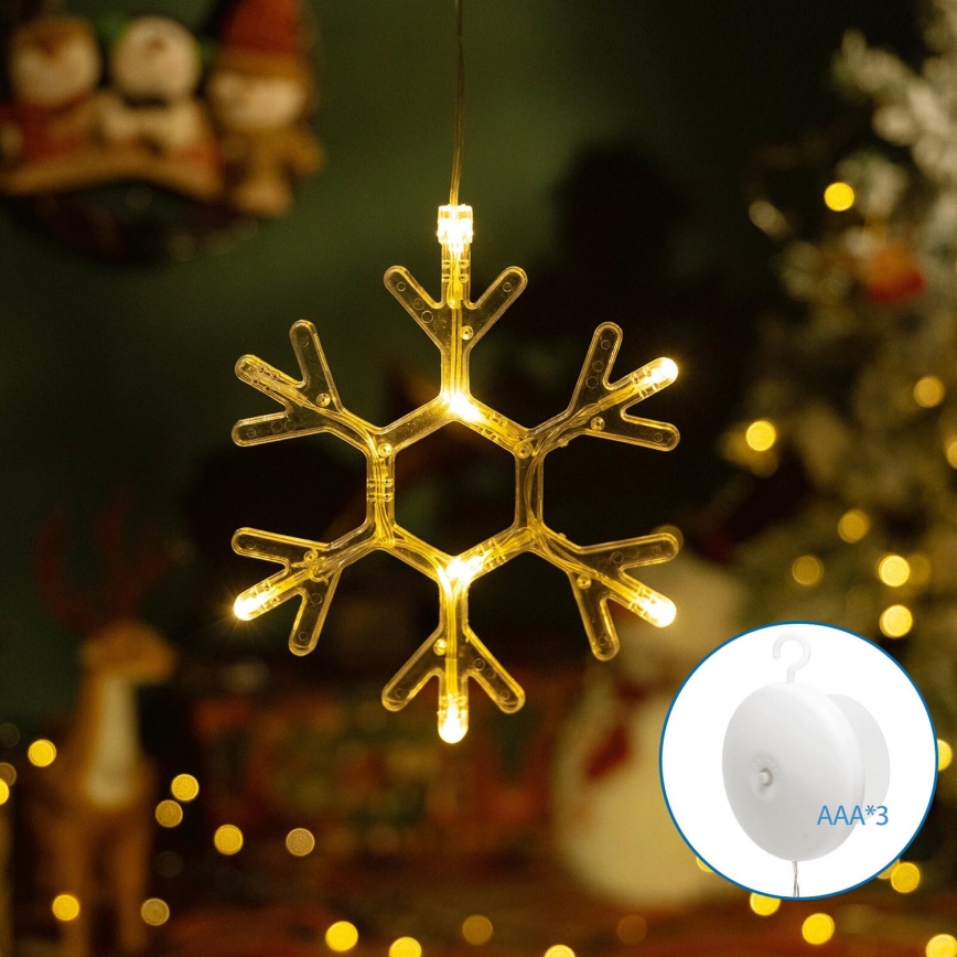 Aigostar - LED Vánoční dekorace LED/3xAAA teplá bílá vločka 19cm