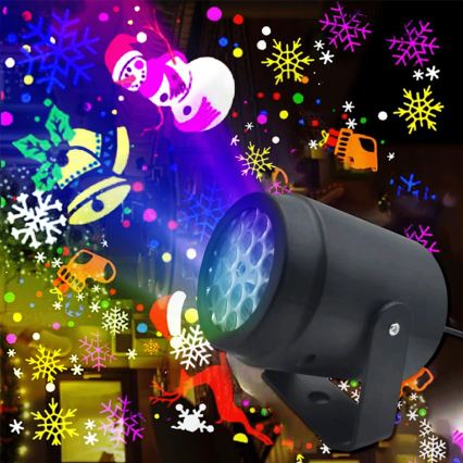 Aigostar - LED Vánoční projektor sněhových vloček LED/5W/230V multicolor