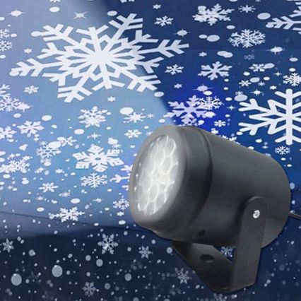 Aigostar - LED Vánoční projektor sněhových vloček LED/5W/230V studená bílá