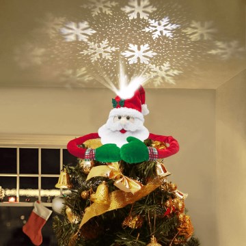 Aigostar - LED Vánoční projektor sněhových vloček LED/5W/230V studená bílá Santa Claus