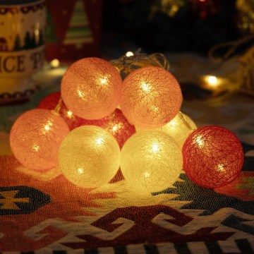 Aigostar - LED Vánoční řetěz 10xLED/3xAA 2m teplá bílá