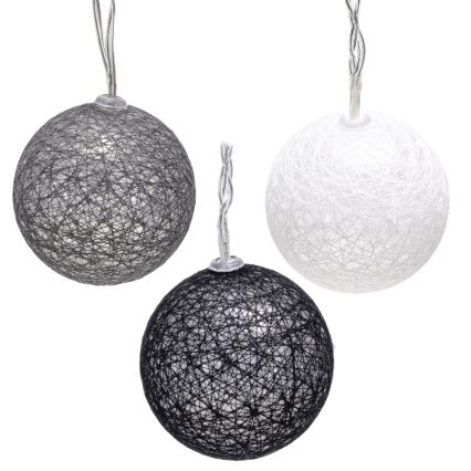 Aigostar - LED Vánoční řetěz 10xLED/3xAA 2m teplá bílá