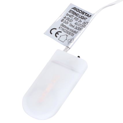 Aigostar - LED Vánoční řetěz 20xLED/2xCR2032 2m multicolor