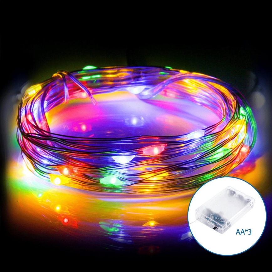 Aigostar - LED Vánoční řetěz 20xLED/3xAA 2,3m multicolor